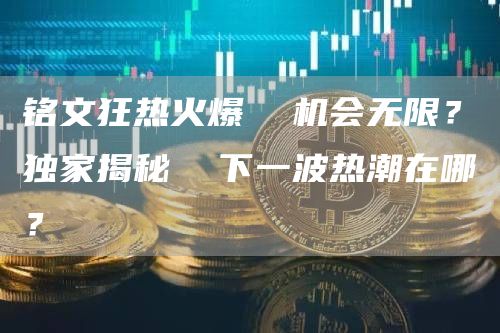 銘文狂熱火爆 機會無限？獨家揭秘 下一波熱潮在哪？