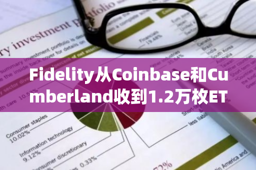 Fidelity從Coinbase和Cumberland收到1.2萬枚ETH