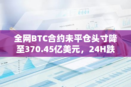 全網(wǎng)BTC合約未平倉(cāng)頭寸降至370.45億美元，24H跌幅2.51%