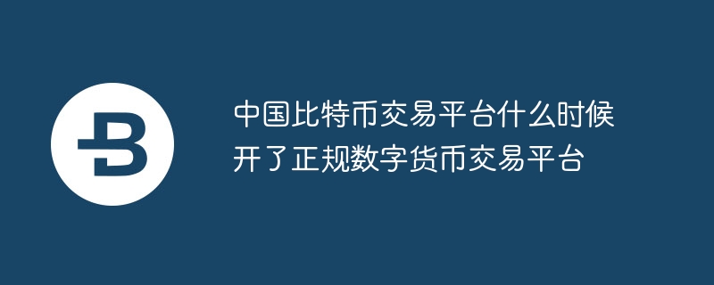 中國比特幣交易平臺(tái)什么時(shí)候開了正規(guī)數(shù)字貨幣交易平臺(tái)