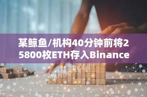 某鯨魚/機(jī)構(gòu)40分鐘前將25800枚ETH存入Binance