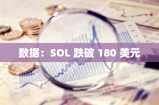 數(shù)據(jù)：SOL 跌破 180 美元