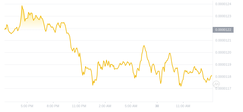 2024年07月30日Pepe幣價格