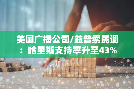 美國廣播公司/益普索民調：哈里斯支持率升至43%
