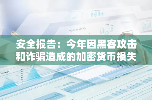 安全報告：今年因黑客攻擊和詐騙造成的加密貨幣損失接近 12 億美元