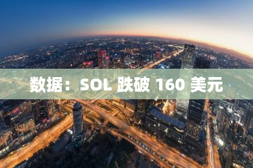 數(shù)據(jù)：SOL 跌破 160 美元