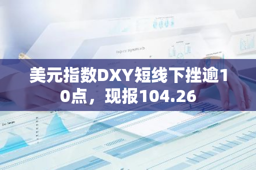美元指數DXY短線下挫逾10點，現報104.26