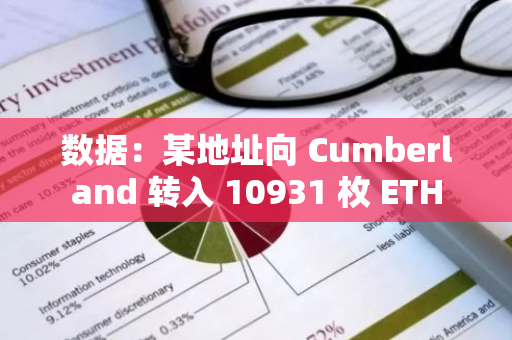 數(shù)據(jù)：某地址向 Cumberland 轉(zhuǎn)入 10931 枚 ETH
