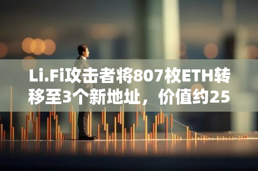 Li.Fi攻擊者將807枚ETH轉移至3個新地址，價值約250萬美元