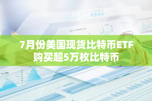 7月份美國現貨比特幣ETF購買超5萬枚比特幣
