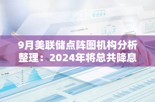 9月美聯儲點陣圖機構分析整理：2024年將總共降息三次