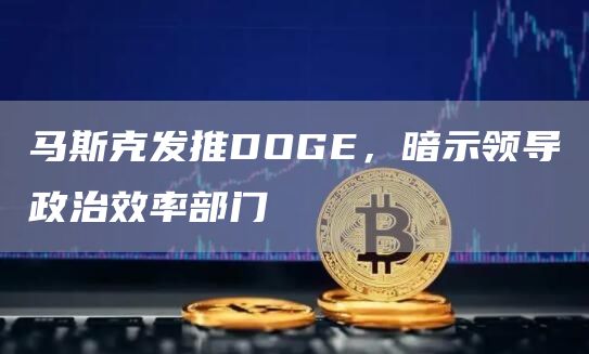 馬斯克發(fā)推DOGE，暗示領(lǐng)導(dǎo)政治效率部門