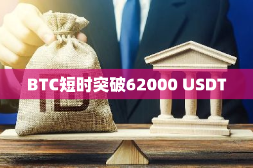 BTC短時突破62000 USDT