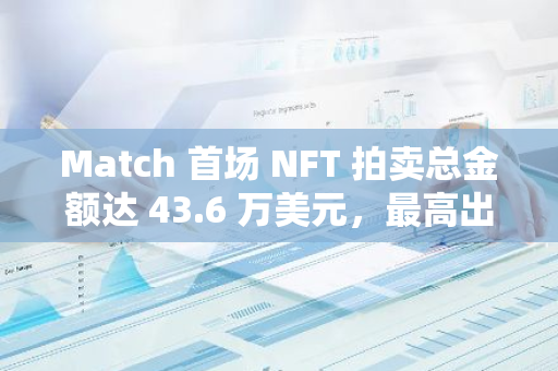 Match 首場 NFT 拍賣總金額達 43.6 萬美元，最高出價為 630 美元