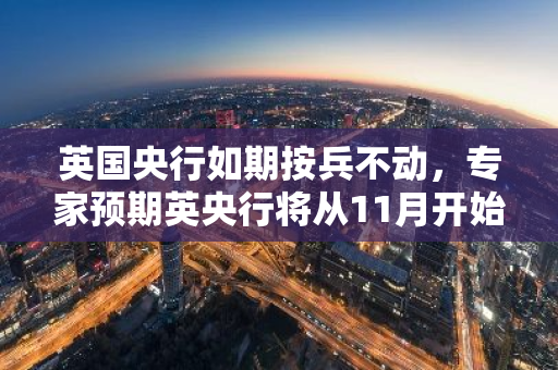 英國央行如期按兵不動，專家預期英央行將從11月開始將連續降息