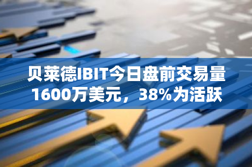 貝萊德IBIT今日盤前交易量1600萬美元，38%為活躍買單