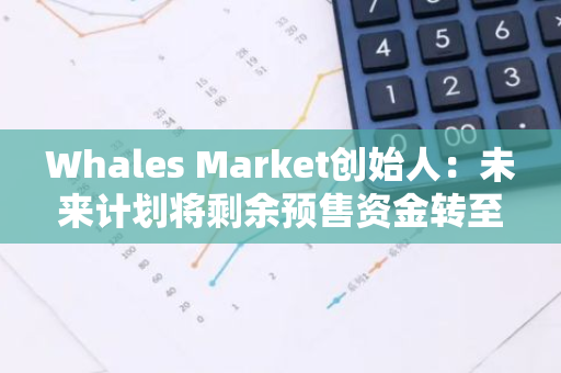 Whales Market創始人：未來計劃將剩余預售資金轉至公共錢包，并部分彌補GM投資者損失