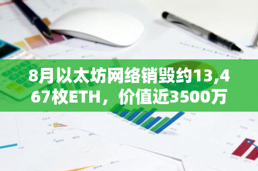 8月以太坊網絡銷毀約13,467枚ETH，價值近3500萬美元