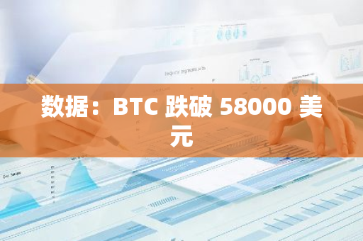 數據：BTC 跌破 58000 美元