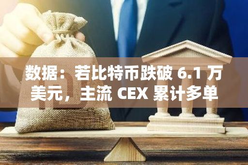 數據：若比特幣跌破 6.1 萬美元，主流 CEX 累計多單清算強度將達 6.53 億