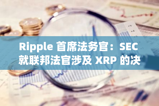 Ripple 首席法務官：SEC 就聯邦法官涉及 XRP 的決定的上訴反而將使加密行業受益