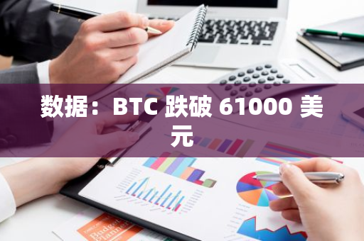 數據：BTC 跌破 61000 美元