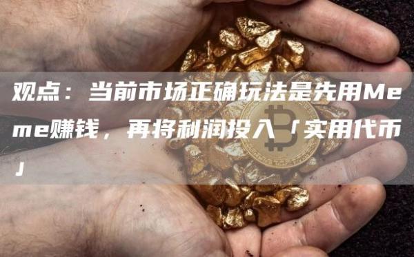 觀點：當前市場正確玩法是先用Meme賺錢，再將利潤投入「實用代幣」