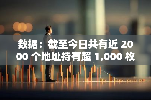 數據：截至今日共有近 2000 個地址持有超 1,000 枚 BTC