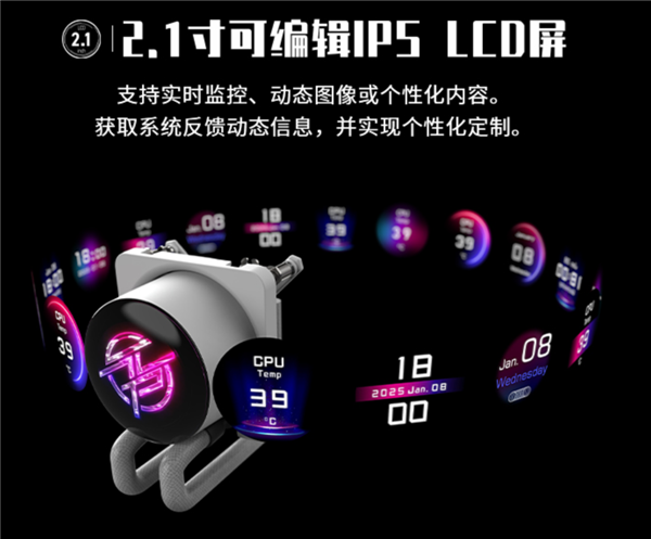 冷頭無線還帶屏！微星P13冰曜水冷正式上市：黑白雙色799元起