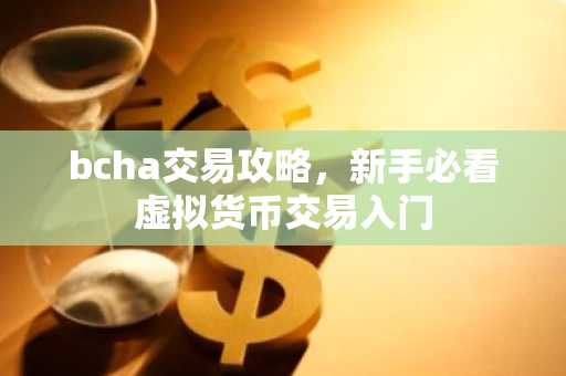 bcha交易攻略，新手必看虛擬貨幣交易入門